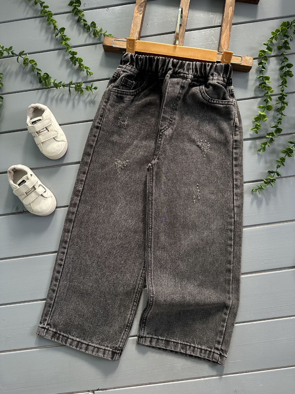 شلوار بگ ذغالی متین