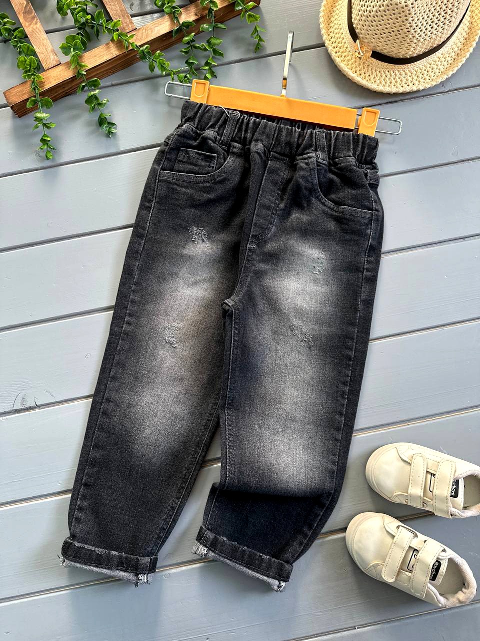 شلوار مام فیت ذغالی ونیز