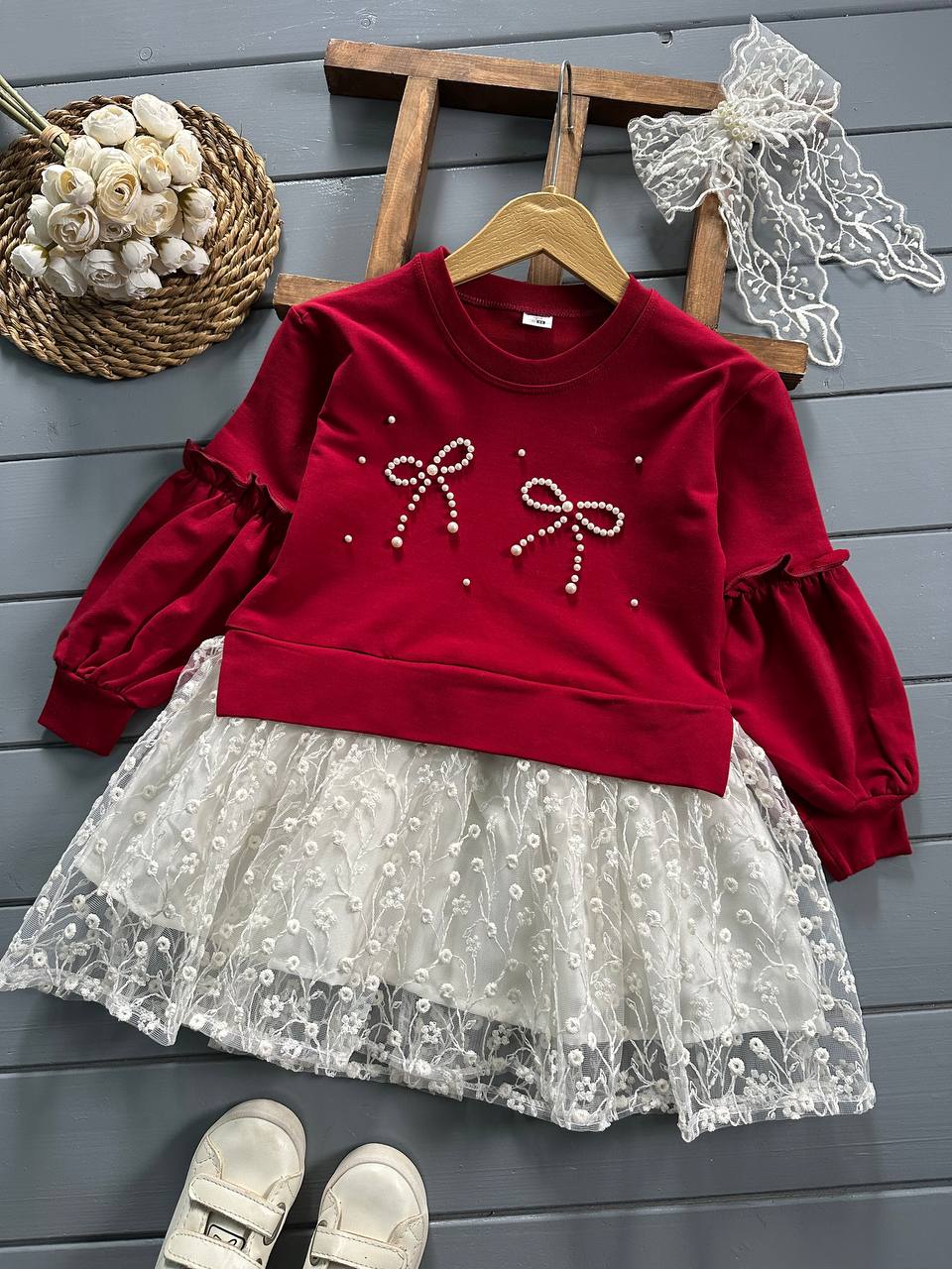 پیراهن یلدایی مرواریدی